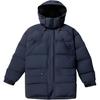 Zipper Hooded Mid-Length Long Sleeve Down Jacket Women Outerwear Dark-Blue TB0A6FTJP521