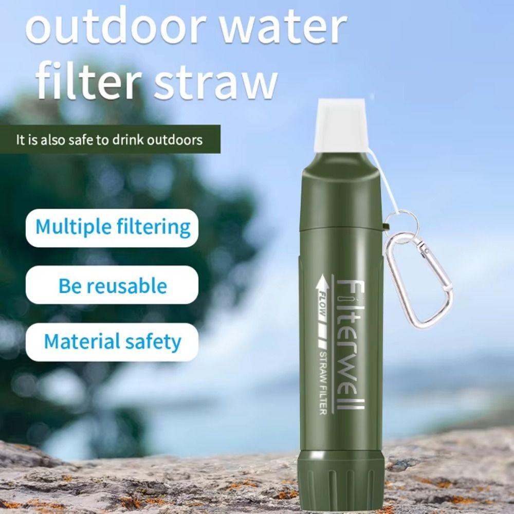 

Straw Mini Water Filter Straw Mini Drinking Water Filtering Straw Emergency 1 Set