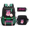 Animation Cartoon Peripheral Primary And Secondary School Students Schoolbag Multi-Functional Large-Capacity Leisure Backpack Three-Piece Set