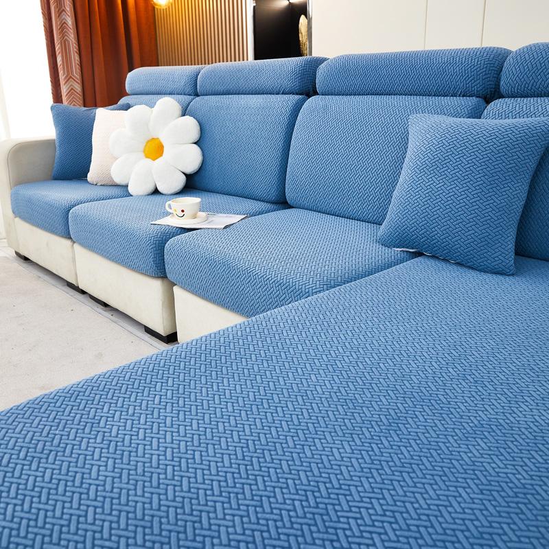 Thick Jacquard Sofa Seat Cushion Cover Funiture Protector Couch Covers for Sofas Anti-dust Removable Seat Slipcover Kids Pets