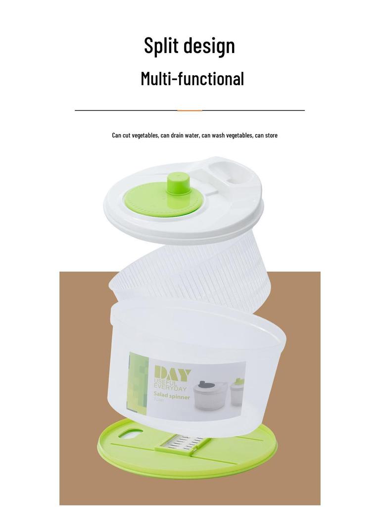 Hand-Crank Vegetable Dehydrator, Washer, Spinner, Chopper & Slicer