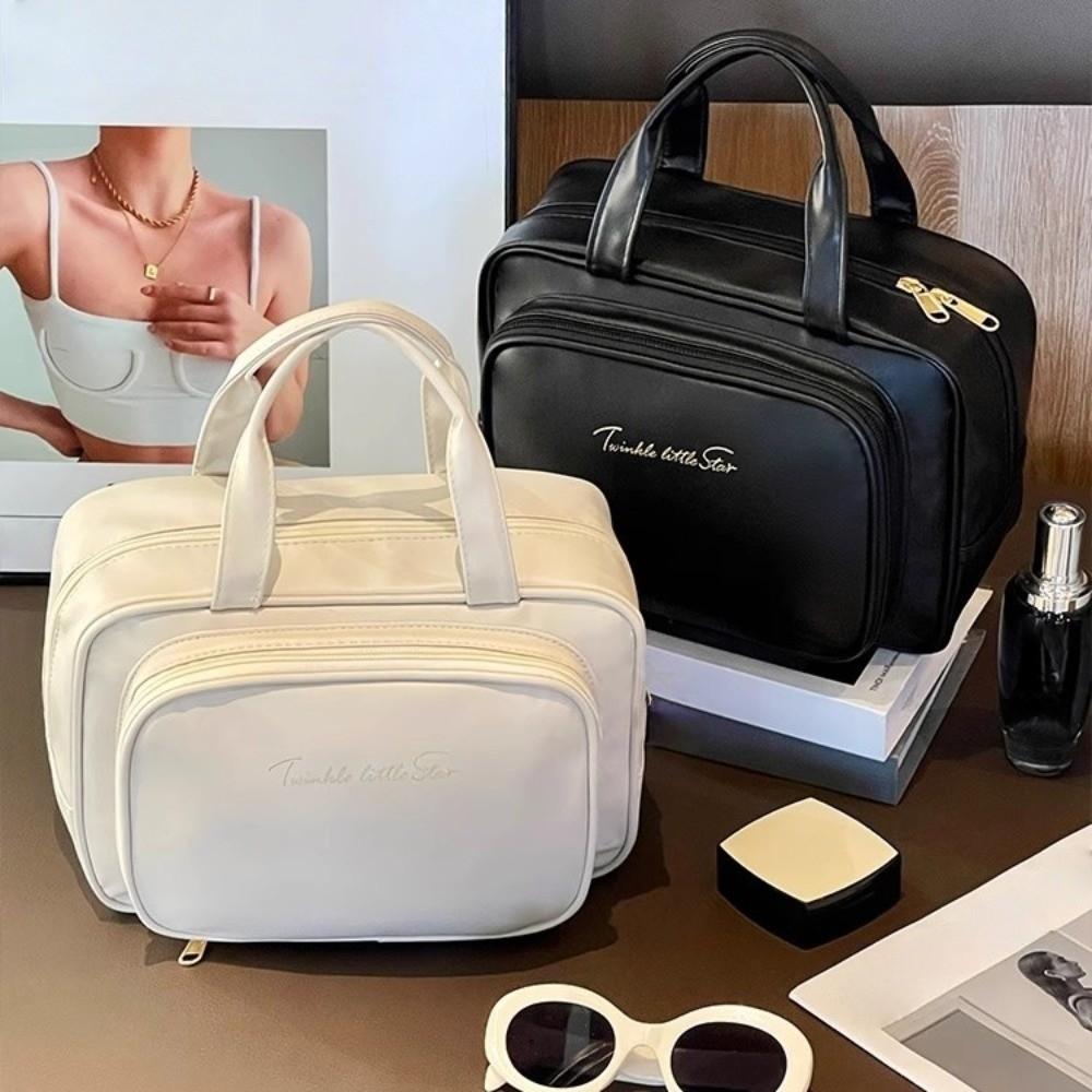 Storage Cosmetic Container Handle Travel Wash Pouch Fashion Makeup Bag  Trips