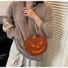 Dýňová crossbody taška pro ženy Dýňová taška přes rameno Dámská Halloweenská taška PU kůže Démon Messenger taška Halloweenská nákupní taška