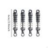 4 Metal RC Car Shock Absorbers for 1/12 Scale MN78 Model Trucks