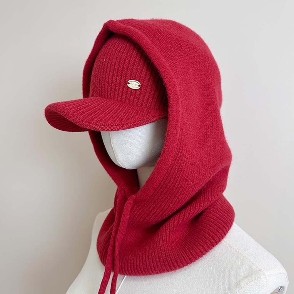 Soft Knit Balaclava Hat Thickened Thermal Scarf Cap Hooded Neck Warmer Cycling