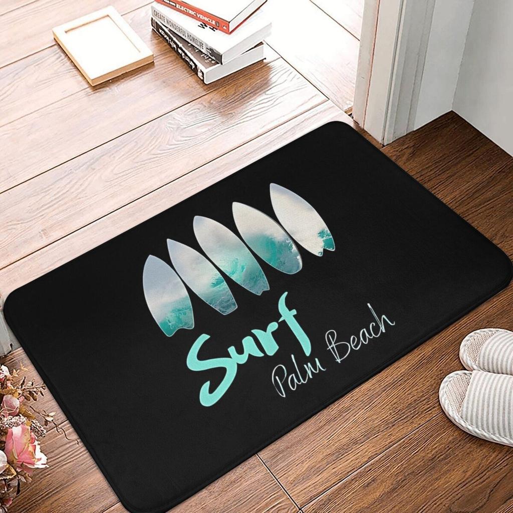 1PC Surf Pattern Kitchen Rugs Non-Slip Door Mats Pop design Bathroom Rug Bath Mat Carpet for Home Sink Laundry Decor