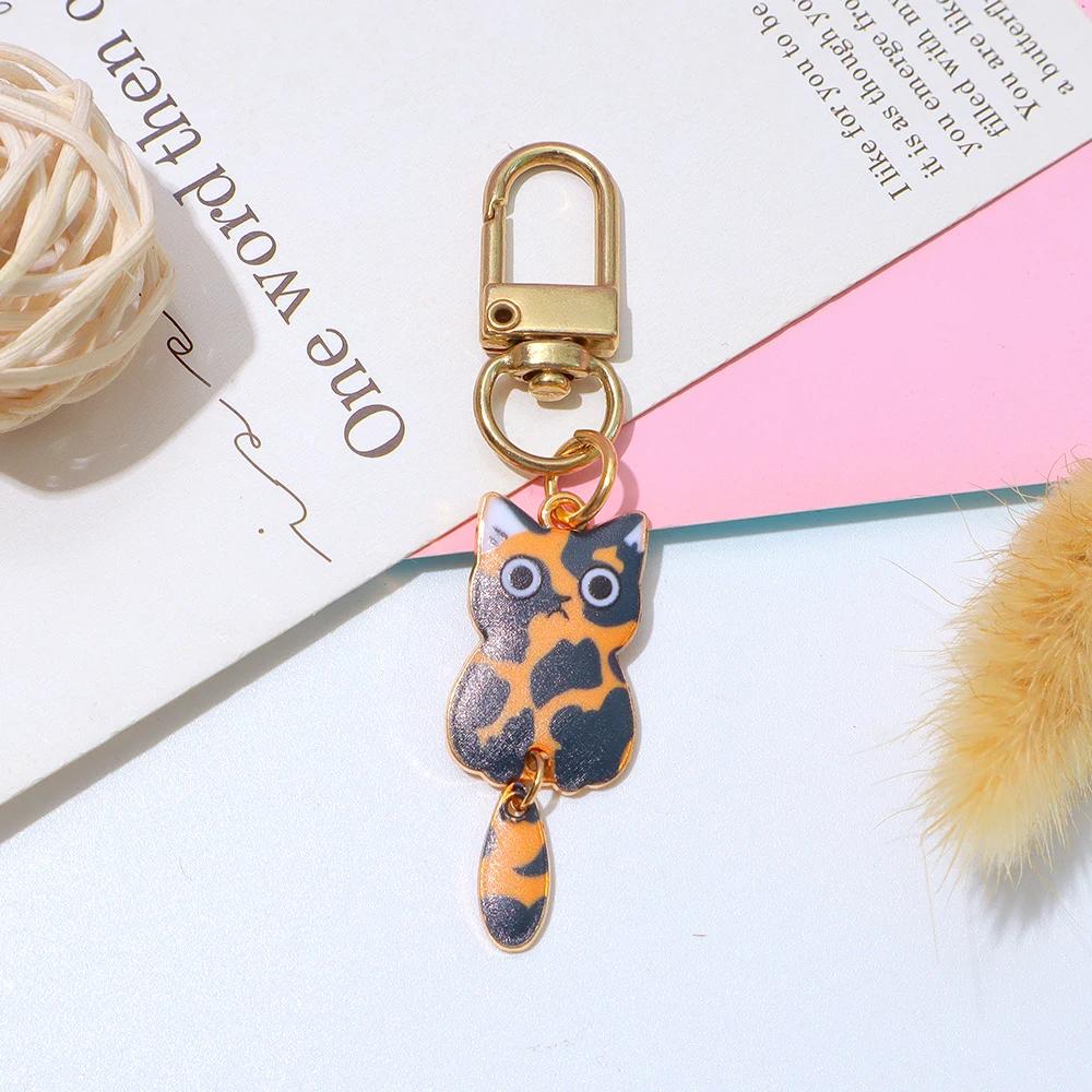 Mode Halloween Cat Nyckelring Kreativ Hantering Kniv Assassin Cat Nyckelring Ryggsäck Hänge DIY Bilnyckelhållare Smycken Present