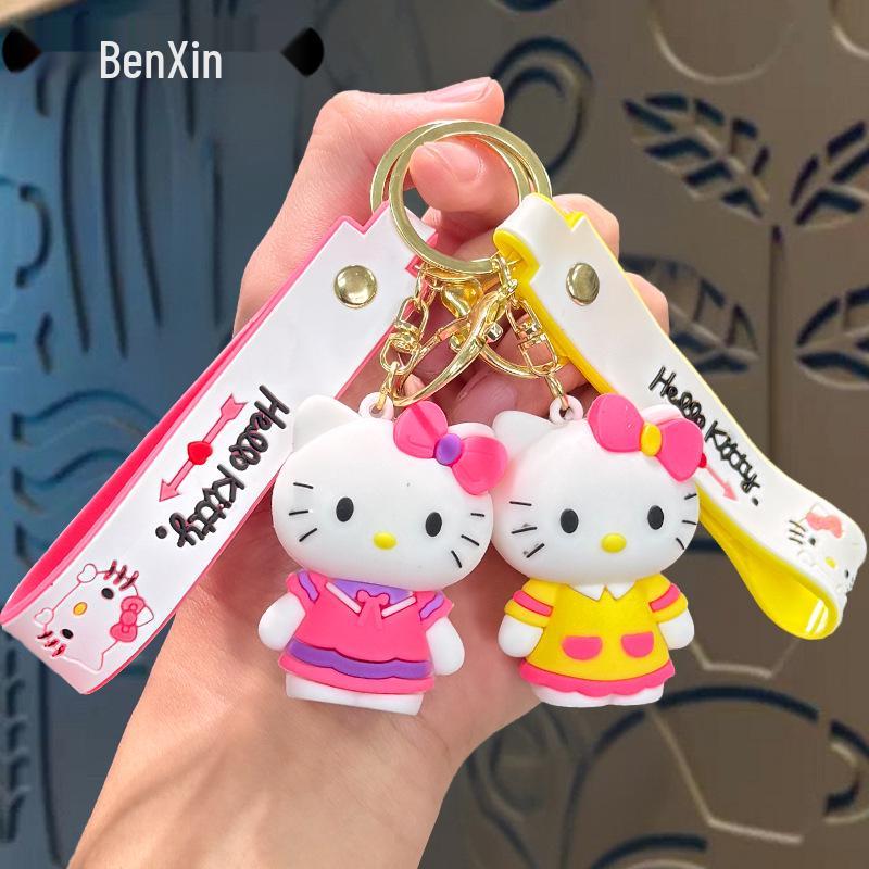 Hello Kitty Cute Doll Keychain Charm - Cartoon Car Ornament & Small Gift