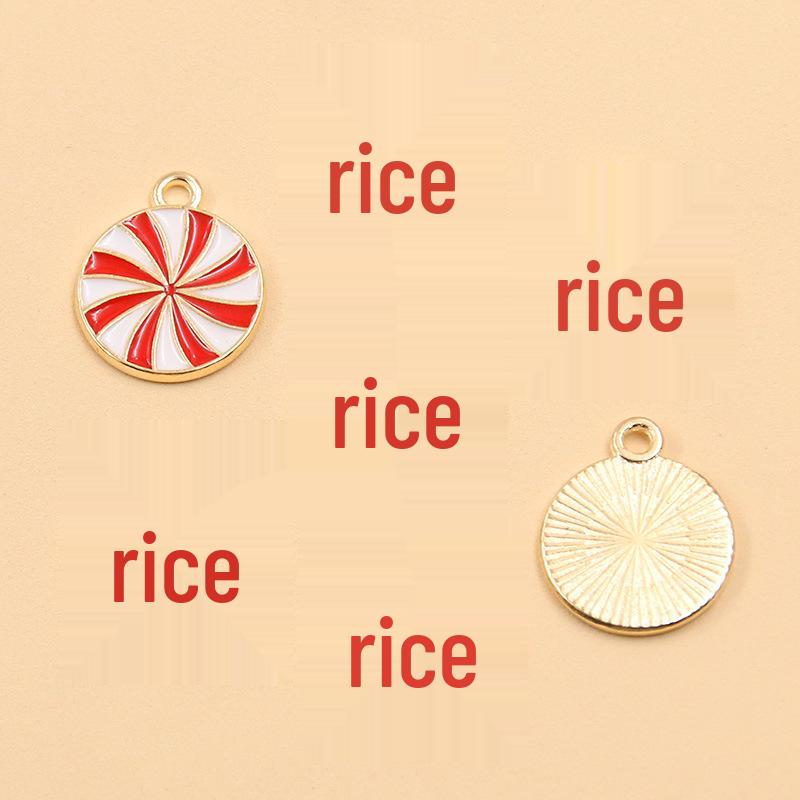 KC Gold Christmas Festival Lollipop Pendant Charms: 3 Styles Colorful DIY Jewelry Accessories