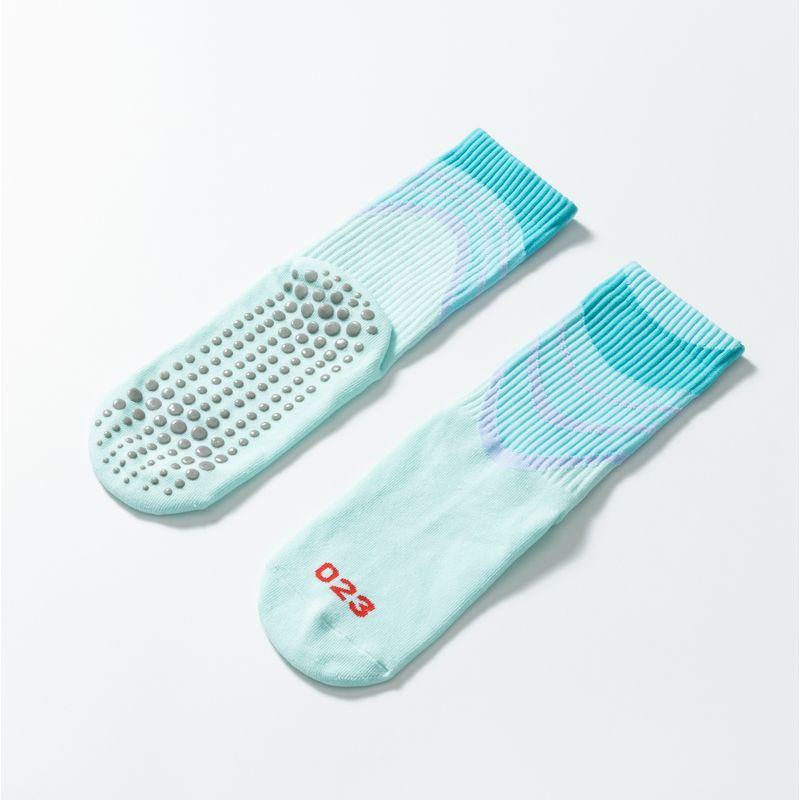 

Export New Arrival Graffiti Fashion Net Red Style Sports Pilates Socks Yoga Calf Socks Fashion All-Matching Yoga Socks Ins Gradient Lake Blue