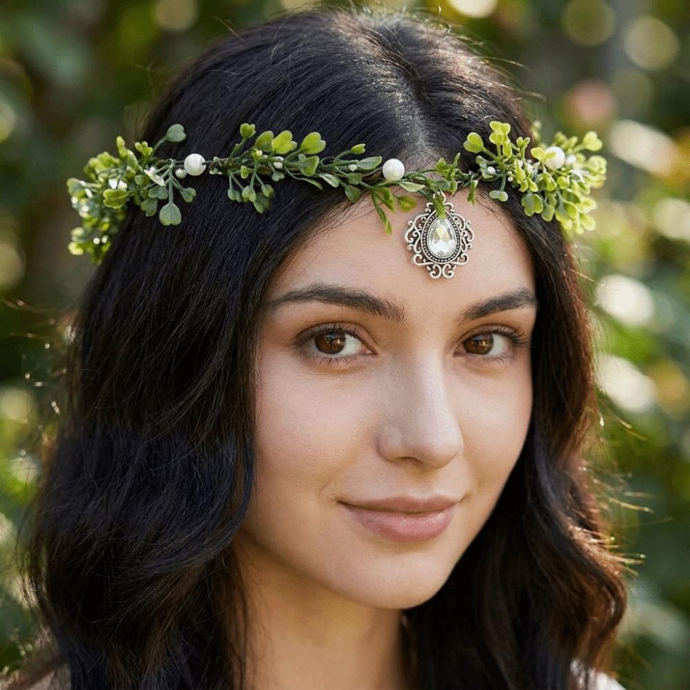 Simulate Tree Leaves Floral Headband Leaf Wreath Forest Garland Tiara Photoshoot Accessory