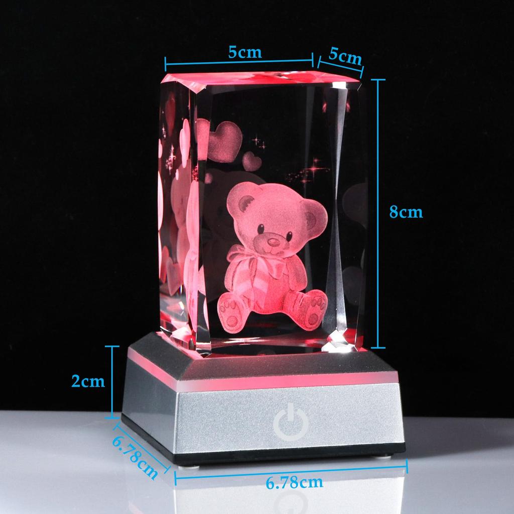 Popular Birthday Gift for and K9 Crystal Winnie the Pooh and Bear LED Light Base with USB Women, Mothers, Wives, Girlfriends. [Authentic] Charging.