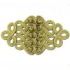 1 Stück Handgefertigter Chinesischer Froschverschluss Knotenknopf Goldener Uniform-Knotenknopf Barocker Froschverschluss Kordel Stickerei Verschluss 19*10cm