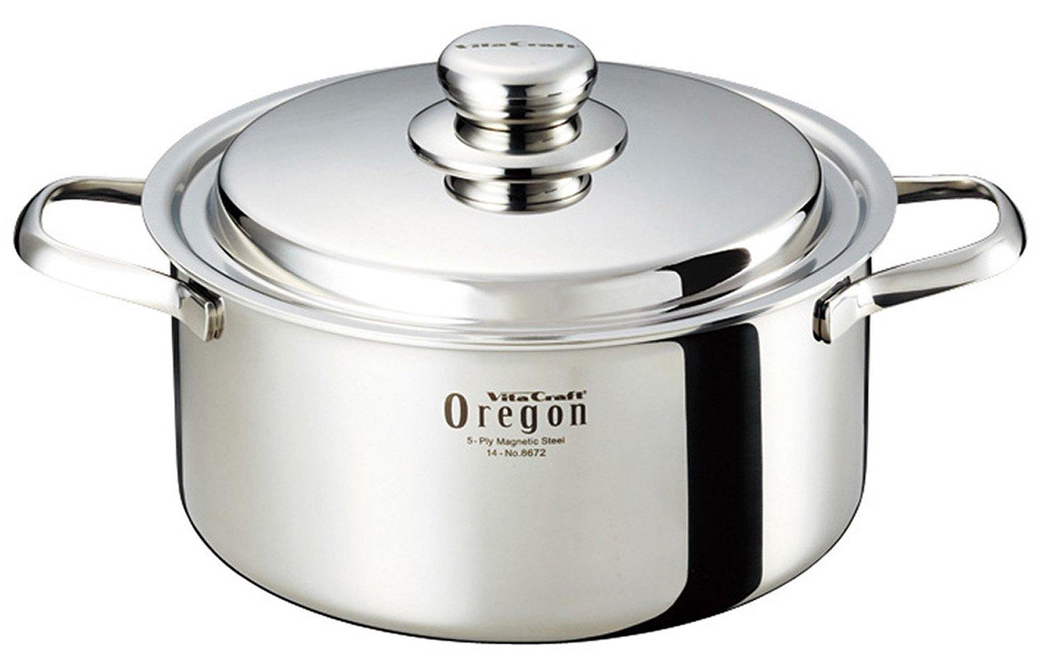 

Vita Craft Oregon 22cm Silver Saucepan with Recipe 8672 Included,