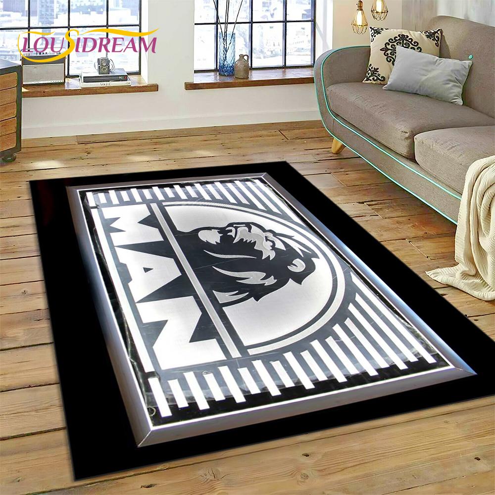 Tappeto con stampa 3D con logo di camion Man per soggiorno, camera da letto, arredamento per la casa, tappetino antiscivolo, decorazione per divano, zerbino, regalo per bambini
