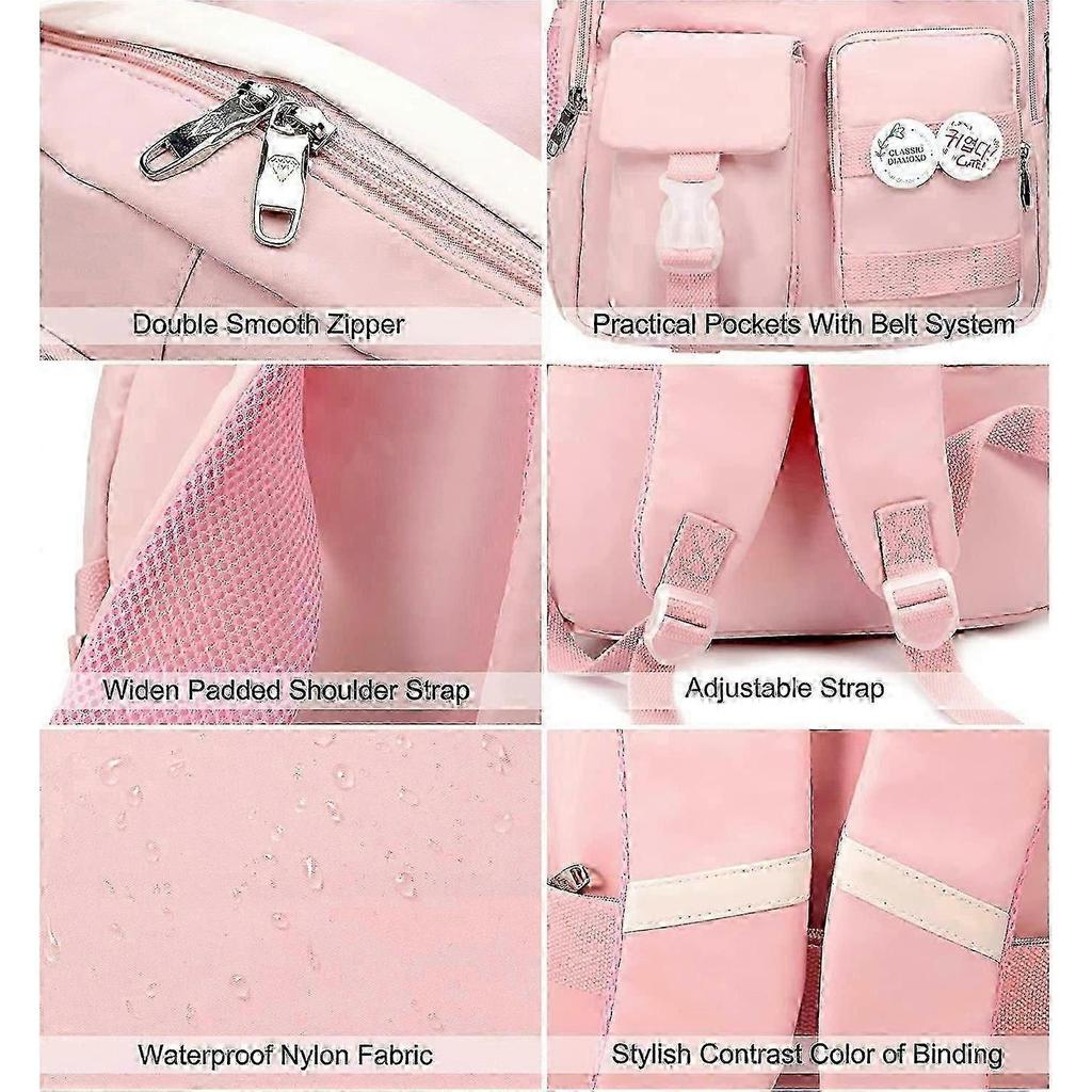 Laptop Backpacks 15.6 Inch School Bag College Backpack Anti Theft Travel Daypack Large Bookbags For Teens Girls Women Students (pink),zxl