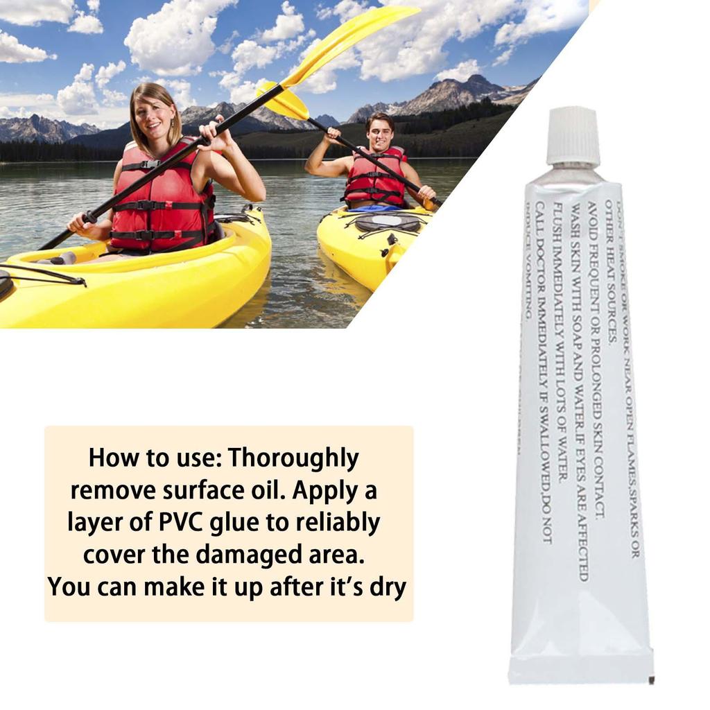 30ml PVC Inflatable Boat Repair Glue Inflatable Boat Adhesive Repair Supplies Suitable for Paddle Boats, Kayaks and Water Beds
