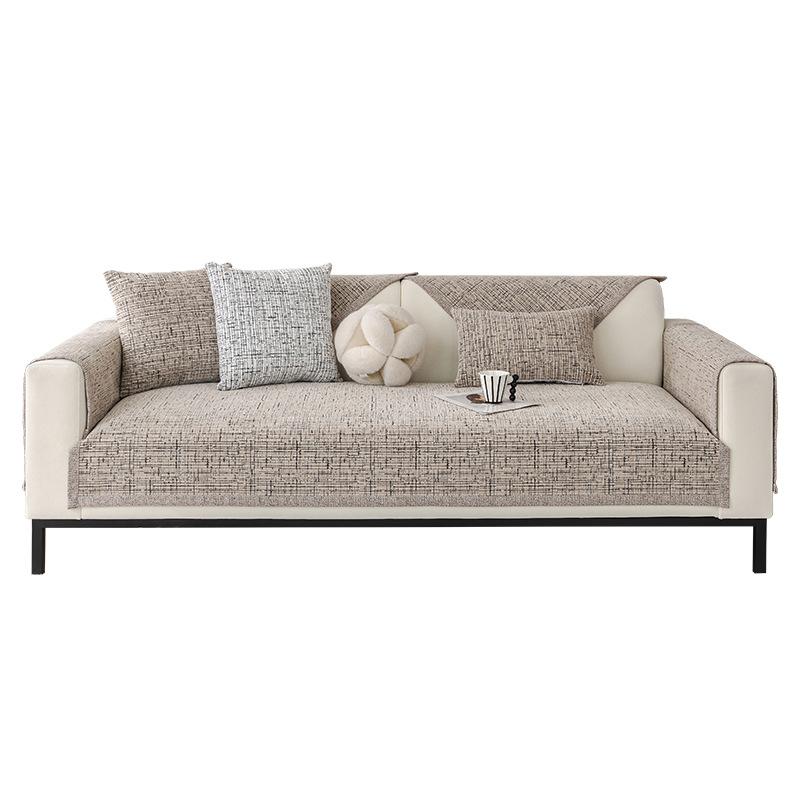 New Modern Light Luxury Sofa Cushion Universal In All Seasons Simple High-End Cover Non-Slip Chenier Cushion Cover