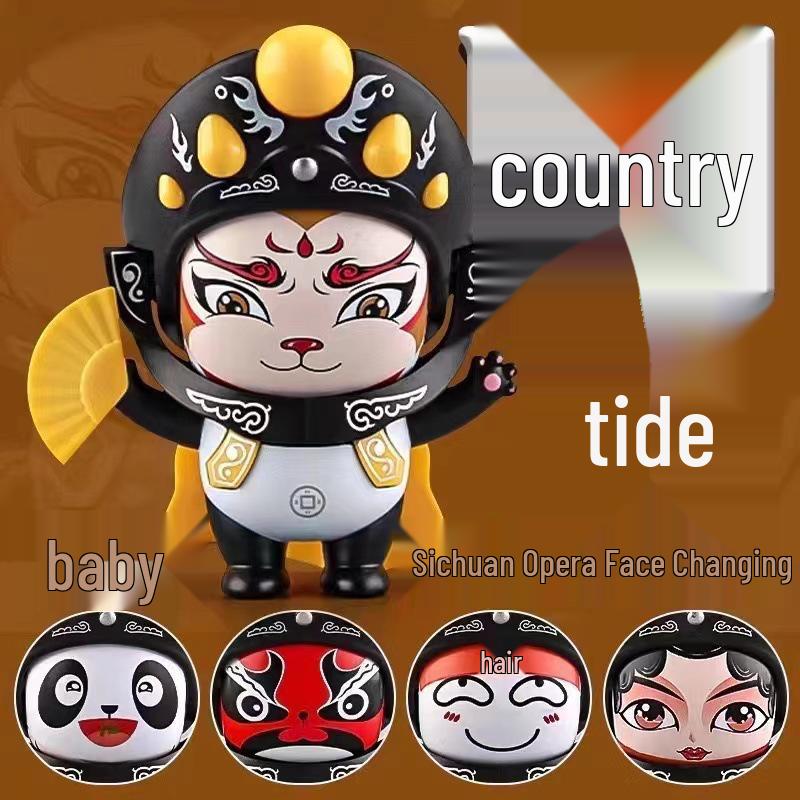 Nezha Face-Changing Keychain: Conquer the Dragon King, Ao Bing Press-to-Change Doll Pendant