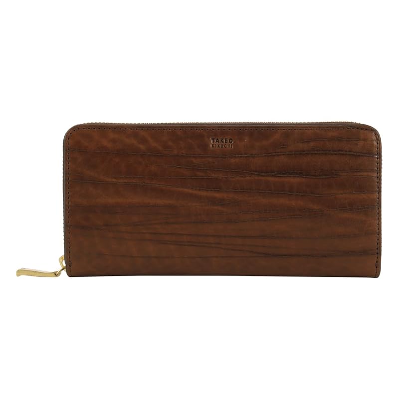 

[Takeo Kikuchi] long wallet round zipper genuine leather leather harvey 747615 men s wallet billfold cowhide [02] brown