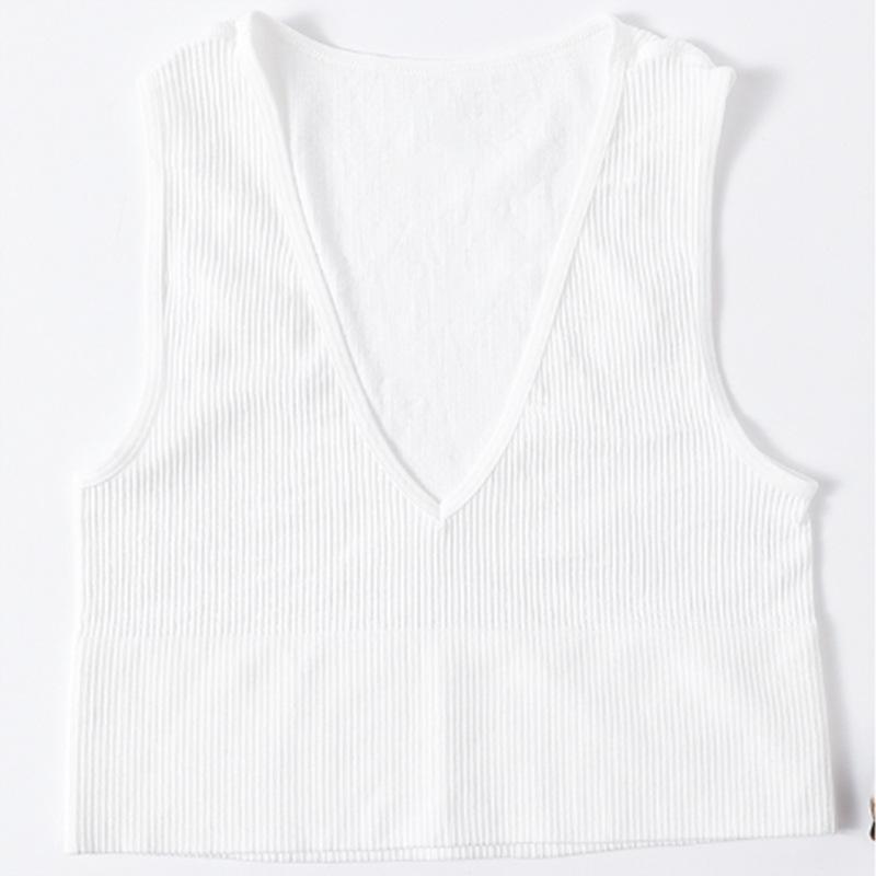 Women Ribbed Knit Sleeveless Racerback Crop Tank Top S