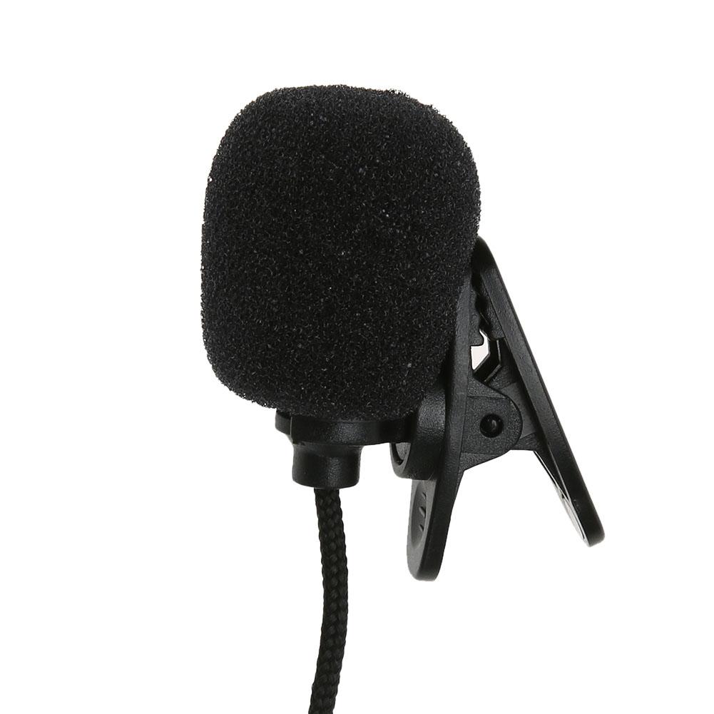 Mini Clip-on Lapel Microphone Portable 3.5mm Condenser Wired Microphone Hands-free Single Direction for Audio Video Recording