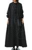 Long Maxi Shirt Polka Dot Long Midi Long Maxi Loose Winter One Size Fits [Mouhoukyo] Women's Dress, Dress, Print, Sleeves, Figure-Flattering, Length,