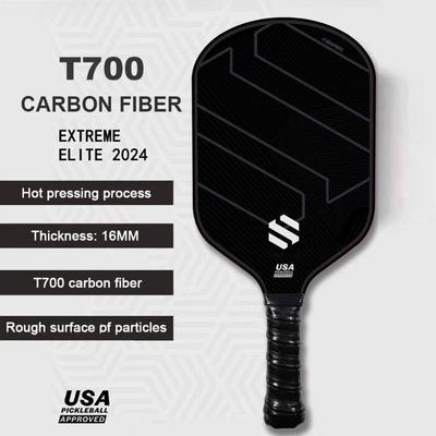 Raquette de Pickleball Professionnelle T700 Fibre Marquage à Chaud Raquette de Pickleball Surface Rugueuse Avec Grain Abrasif Fibre de Carbone