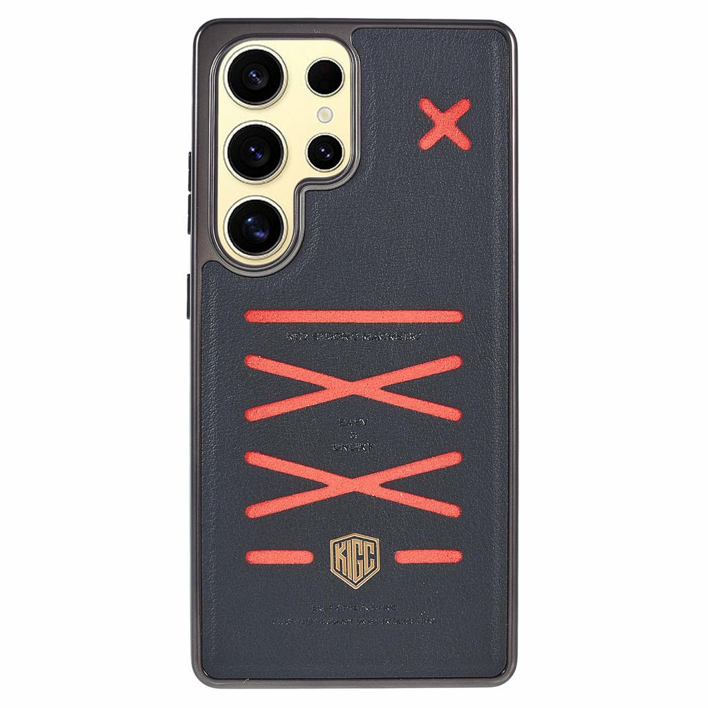 KIGC For Samsung Galaxy S25 Ultra Case Compatible with MagSafe Hybrid Phone Back Cover Cross Line Design