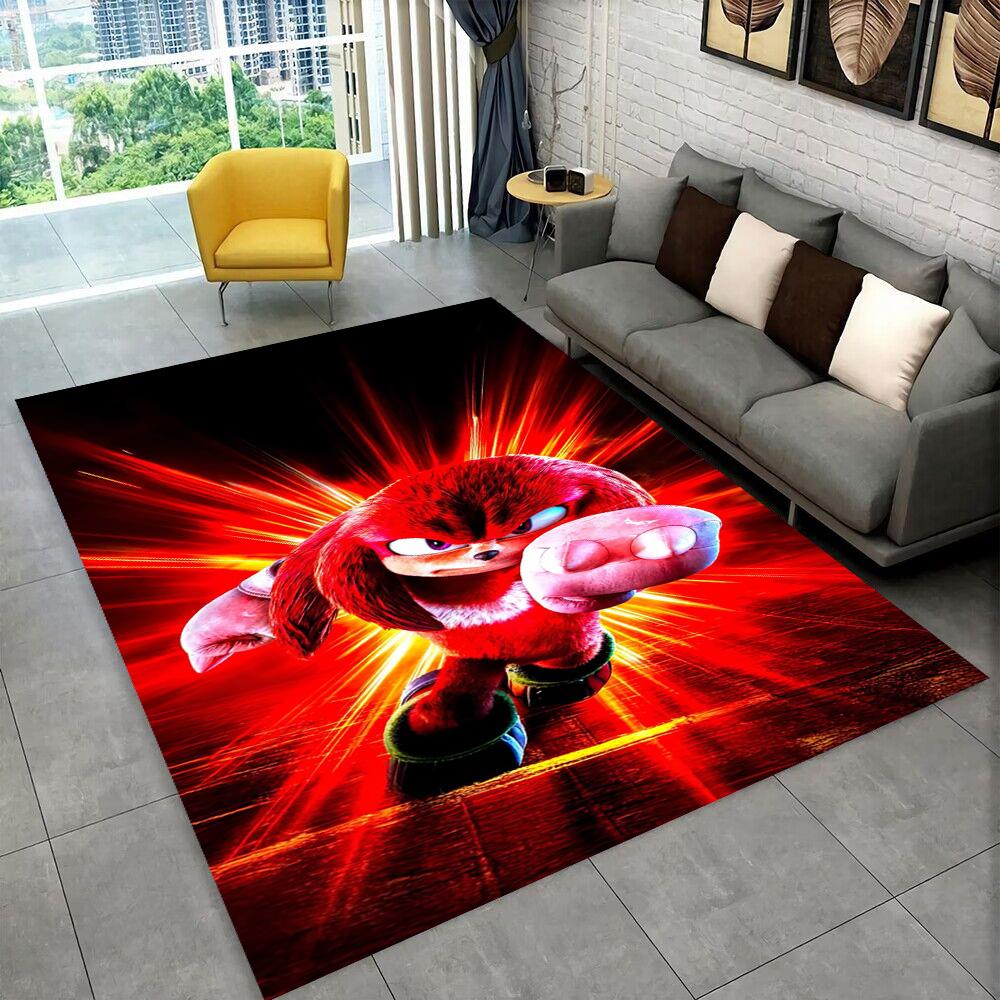 3D S-Sonics Game Cartoon Rug Carpet for Living Room Bedroom Decor,kids Play Non-slip Decoration for Sofa Doormat Christmas Gift
