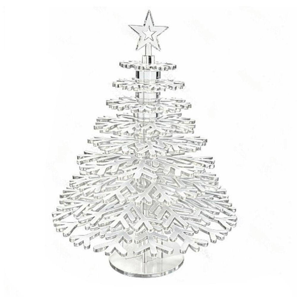 DIY Desktop Xmas Tree Transparent Tabletop Decoration Decorative Christmas Tree Desktop Ornament