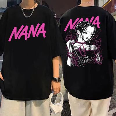 Japan Anime Nana Osaki Graphic T Shirts Unisex Women High Street Fashion Short Sleeve T-shirts Summer Trend Casual Loose T-shirt