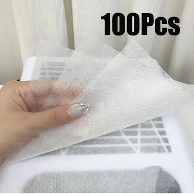 100 ks Papír do filtru vysavače na nehty Sběrač filtru Náhradní filtr vysavače na nehty Ultra tenká tkanina Bavlna
