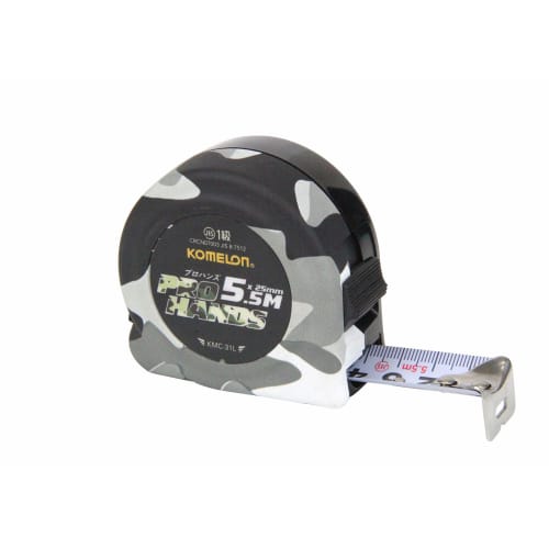 Komelon Convex JIS Class 1, 5.5m, 25mm Wide, KMC-31L. Assorted product, color cannot be specified. Available in Camouflage Green or Camouflage White.