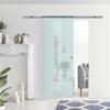 Sliding Frosted Glass Door With Aluminum Rail For Bathroom Kitchen Study Glass 205cm