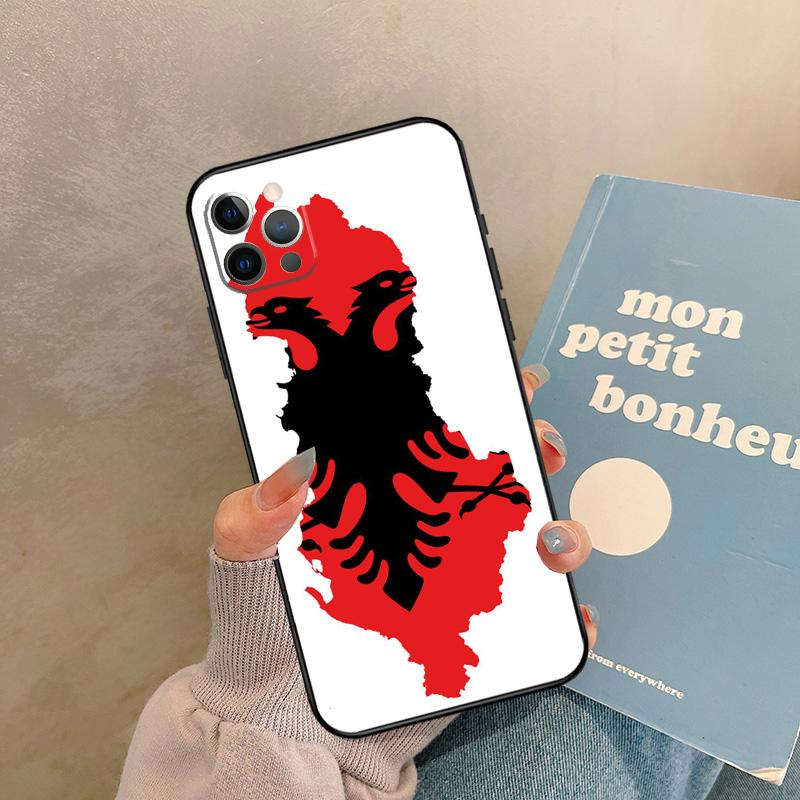 Albania Flag Case For iPhone 17 Air 16 15 14 13 11 12 Pro Max 13 Mini XR 15 16 Plus 16e Back Cover Shell