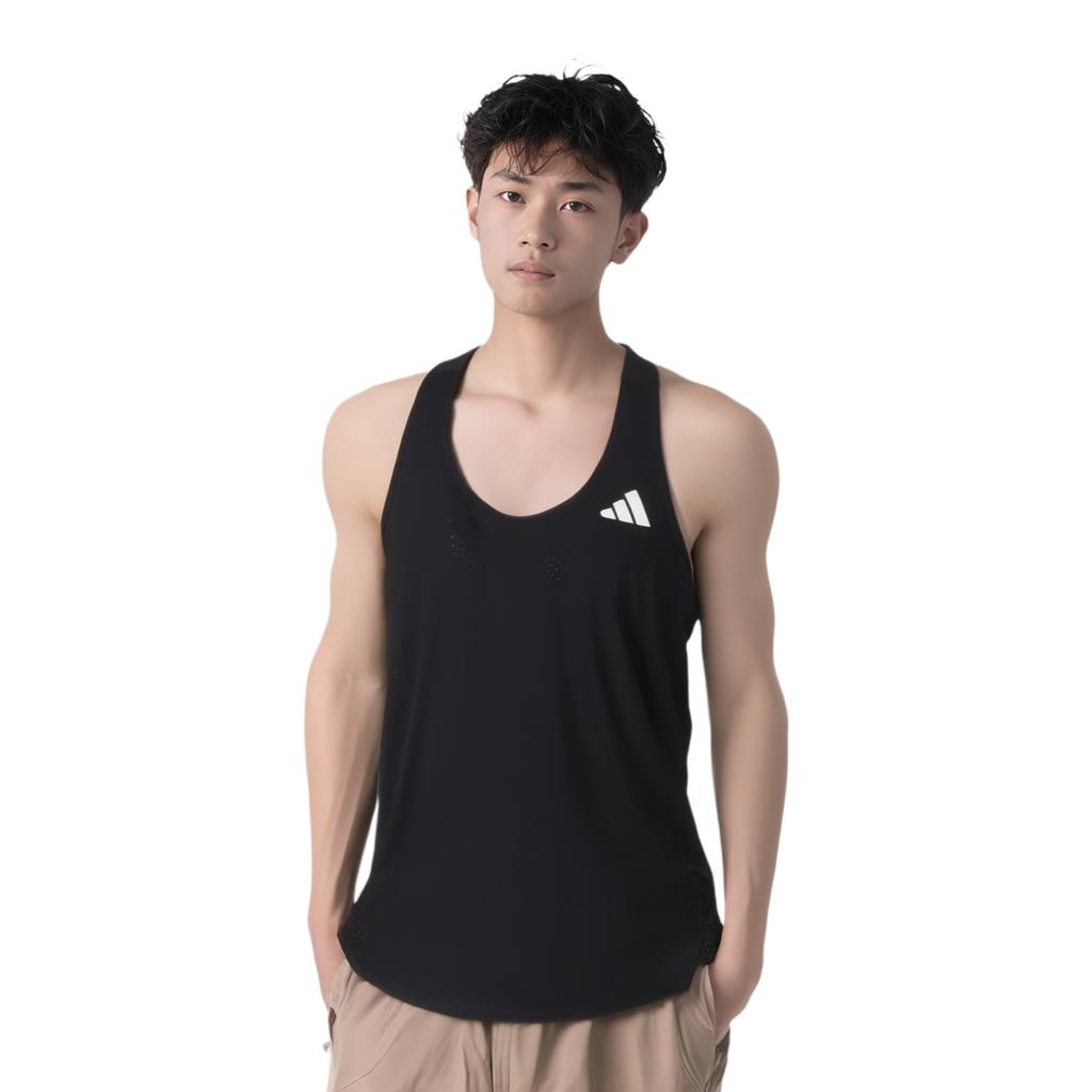 adidas SS24 ESS RN Singlet Series Breathable Sports Sleeveless Top Unisex Tops Black JV6915