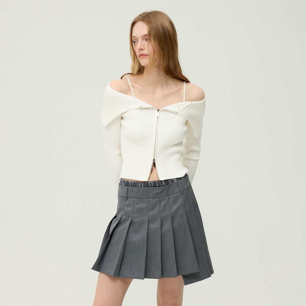 Ibiem Asymmetrical Pleated Mini Skirt Emq2Wsk010