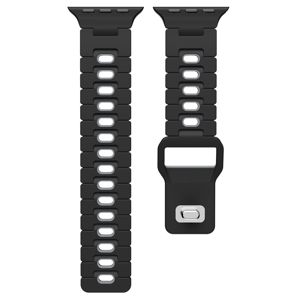 Watch Band for Apple Watch Series 11 10 42mm/9 8 7 41mm/SE3 SE2 SE 6 5 4 40mm/3 2 1 38mm Dual Color Silicone Strap