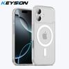 KEYSION Matte Case for MagSafe for iPhone 17 Silicone+PC Translucent Wireless Charging Shockproof Phone Back Cover for iPhone 17
