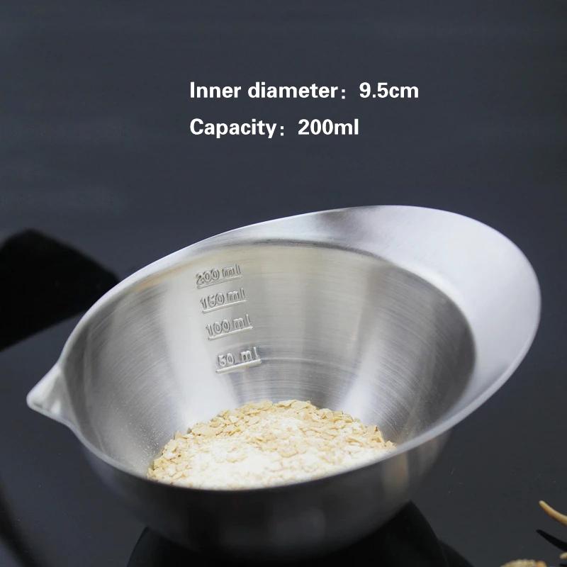 Mixing Bowl with Scale Deep Mixing Egg Salad Bowls for Cooking Nesting Mixing Kitchen Bowl 304 Stainless Steel Bowls Coconut