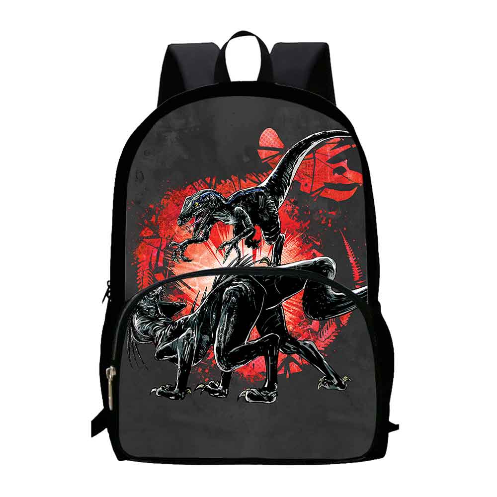 Dinosaur School Backpack for Grade 1-3 Cartoon School Bags for Boys Large Capacity Animal Prints Child Backpack