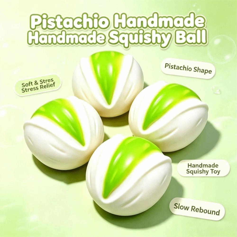 Soft Simulated Pistachio Squeeze Toy ASMR Sensory Decompression Toy Sensory Play