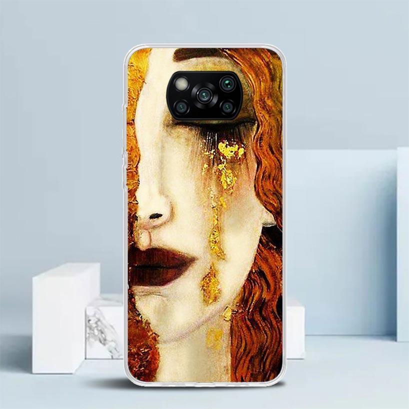 Kiss by Gustav Klimt Desig Phone Case For Xiaomi Poco F7 Ultra X5 X6 X7 Pro M7 Redmi 15C 15 13C 13 12C 12 10C 10 10A 9 9C 9A 9T