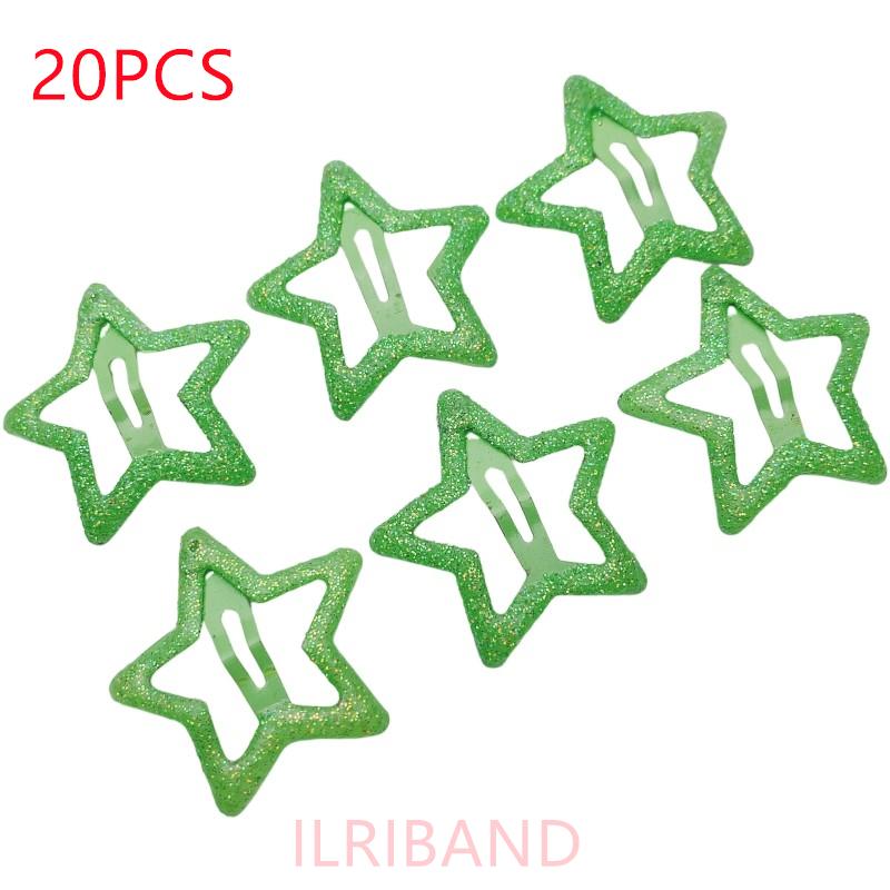 20pcs/lot 3CM Mini Star Hair Clip Kids Glitter Metal Hair Clips Barrettes Hairpins Girls Hair Accessories Headwear Styling Tools