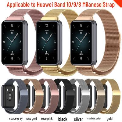 Huawei Band 10 Milanese Band: Magnetische Metalen Polsband voor Huawei Smart Band 9/8
