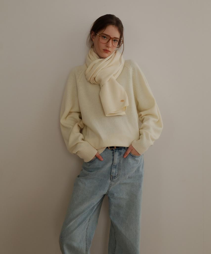 SIEERING Wool Crewneck Knit [Ivory]