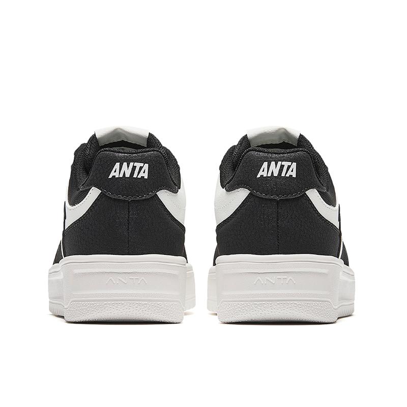 Anta Comfortable Versatile Non-Slip Wear-Resistant Low-Top Skate Shoes Women sneaker White Black 922528003Q-3