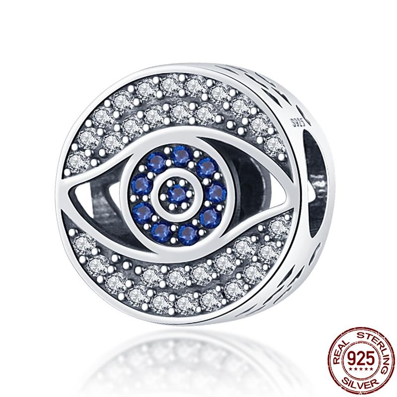 Original Charms Copper Plated Devil'S Blue Pupil Beads Fit Bracelet Women Jewelry Making Diy Gift