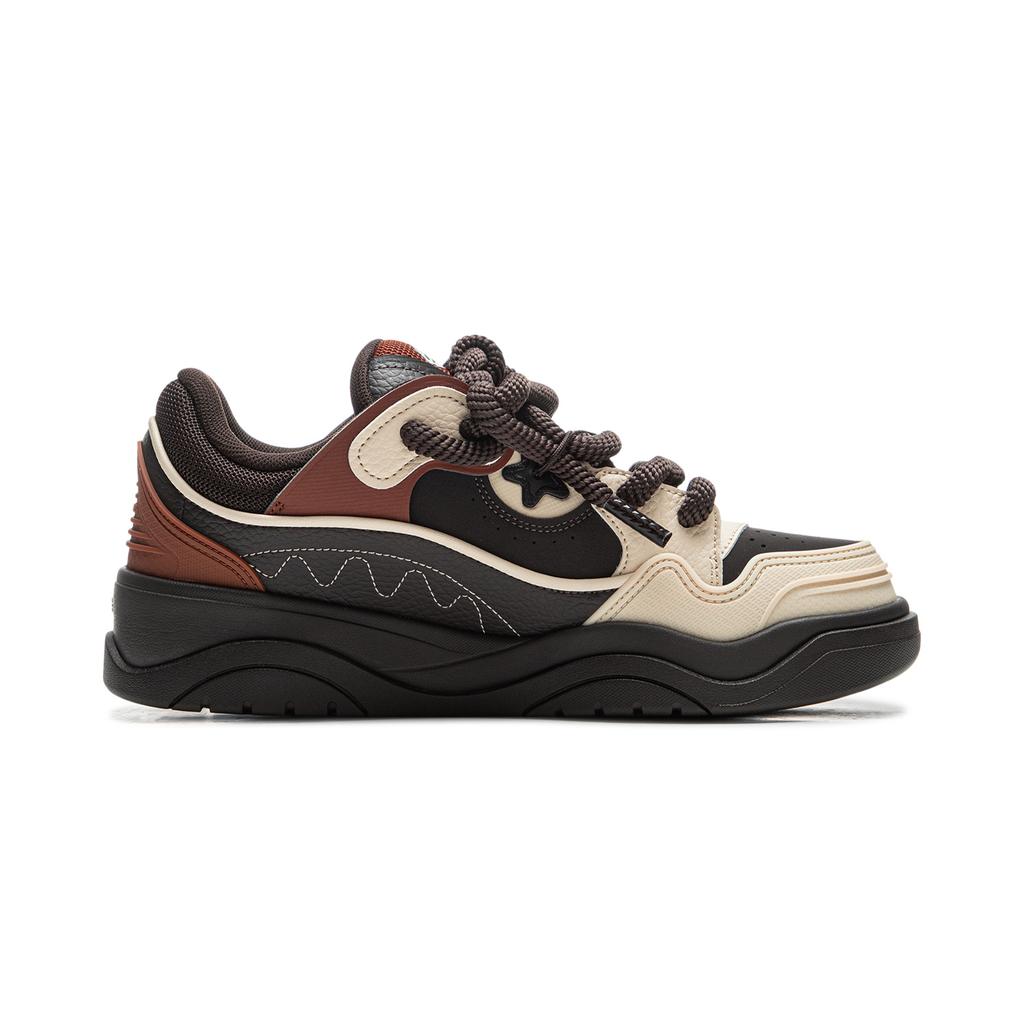 Li Ning Journey 2.0 Thick Sole Sneakers Men Sneakers Beige Brown Black AGCU091-12